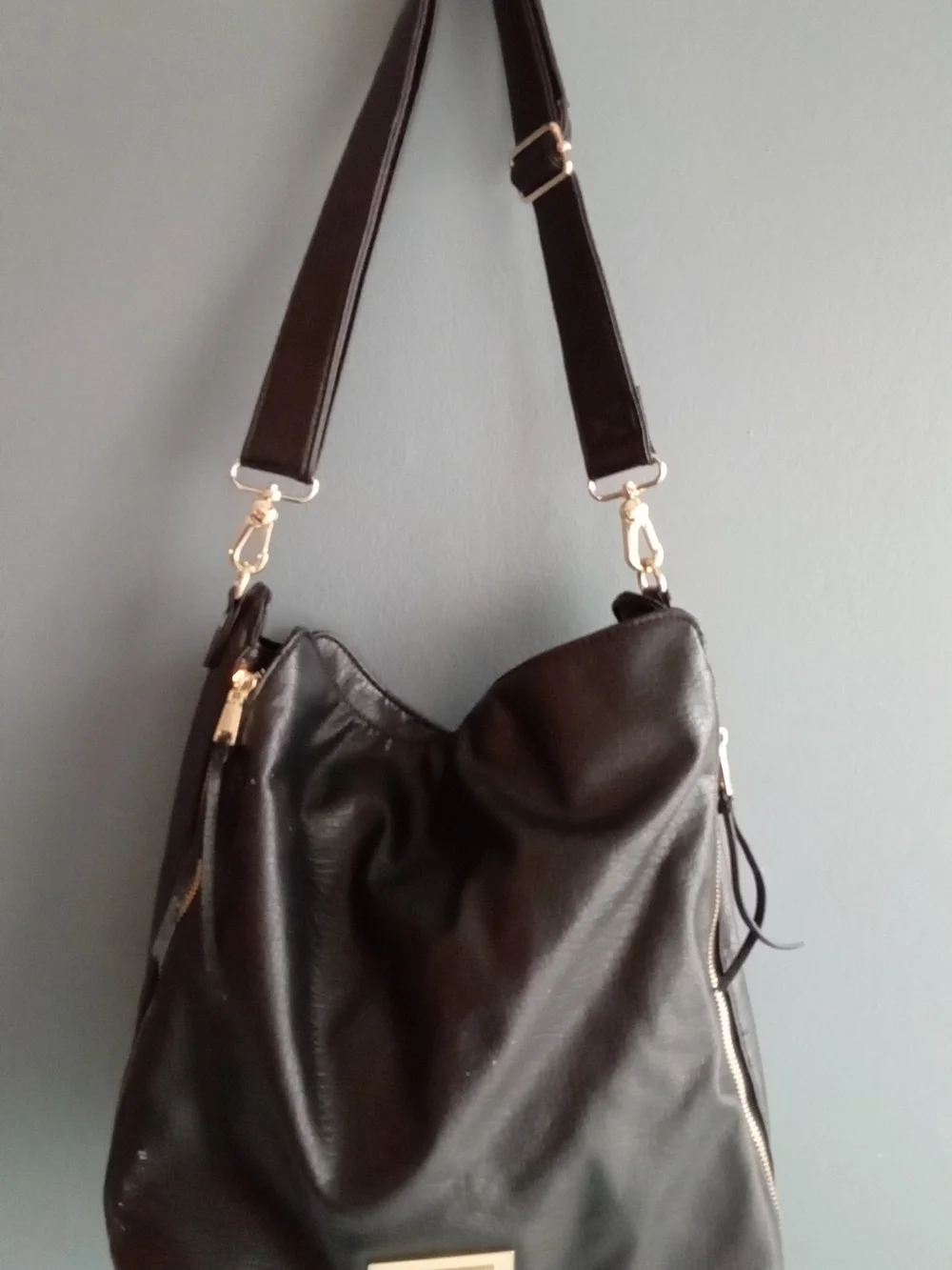 Juicy Couture Black Shoulder Hobo with Gold‎ Hardware